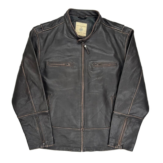 The Territory Ahead Leather Jacket - Large Brown Leather