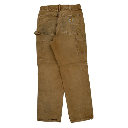 Carhartt Double Knee Carpenter Trousers - 30W 31L Brown Cotton