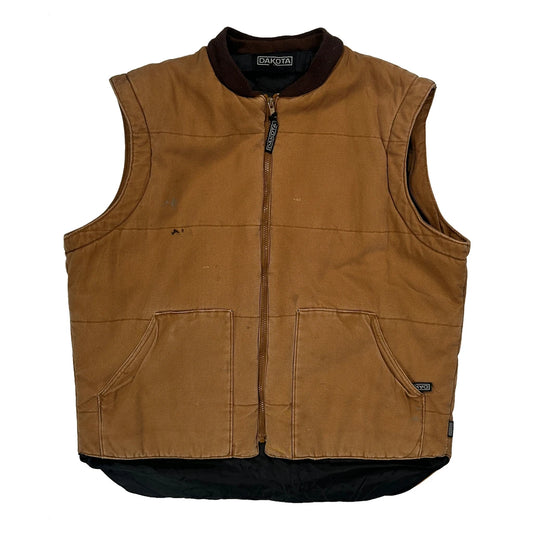 Vintage Dakota Gilet - Large Brown Cotton