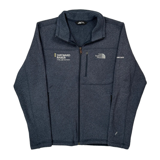 Hayward Baker Logo The North Face Fleece Jacket - Large Blue Polyester