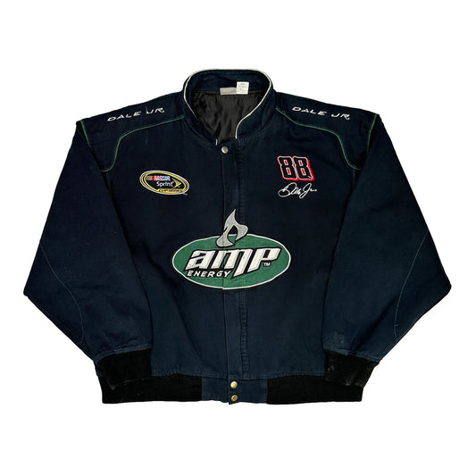 Vintage Dale Jr. Winners Circle Nascar Bomber Jacket - 2XL Blue Cotton