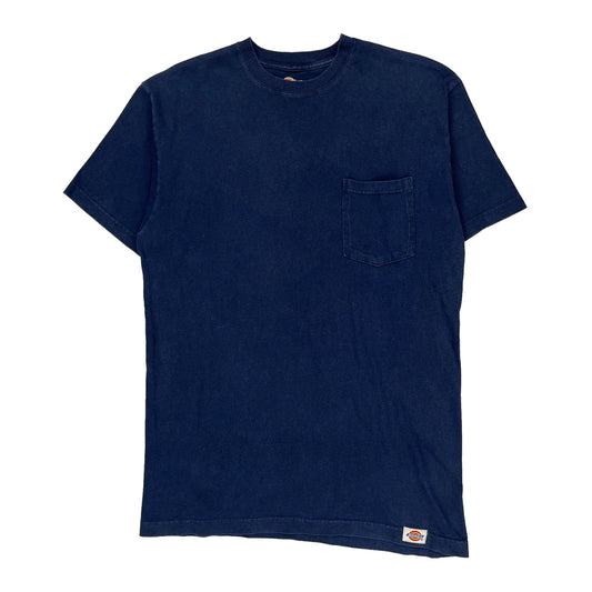 Dickies T-Shirt - Large Blue Cotton