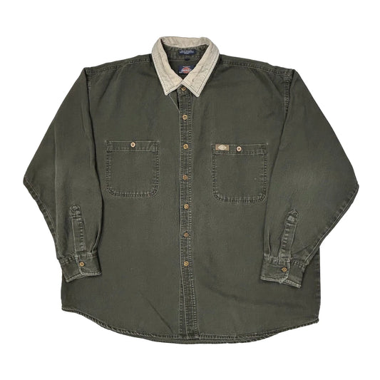 Dickies Shirt - 2XL Green Cotton