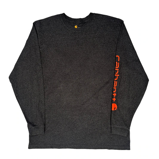 Carhartt Tall Long Sleeve T-Shirt - XL Grey Cotton