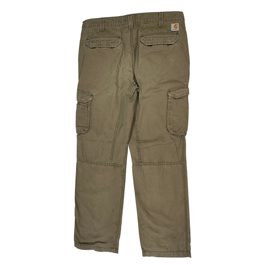 Carhartt Cargo Trousers - 37W 34L Khaki Cotton