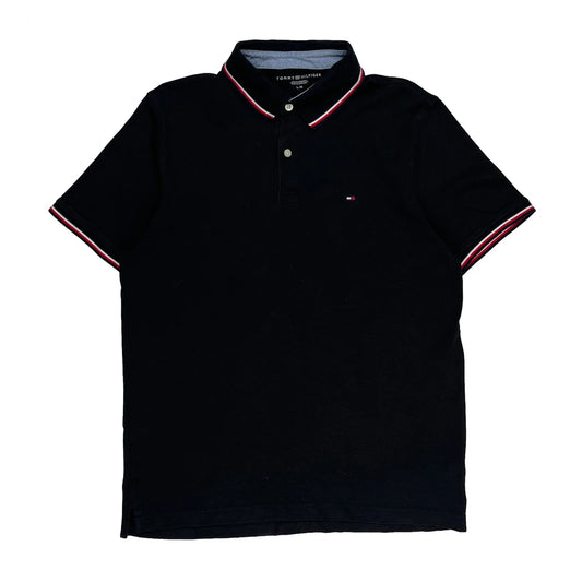 Tommy Hilfiger Polo Shirt - Large Black Cotton