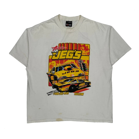 Team Jeg'S Chase Authentics Nascar T-Shirt - XL White Cotton