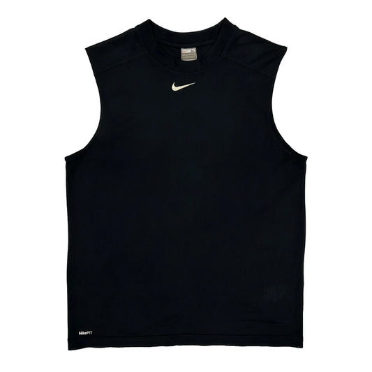 Nikefit Nike Centre Swoosh Vest - Medium Black Polyester