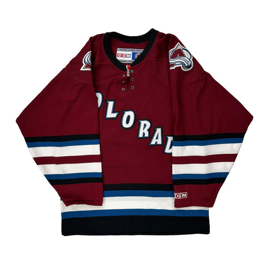 Colorado Avalanche Ccm Nhl Jersey - Small Burgundy Polyester
