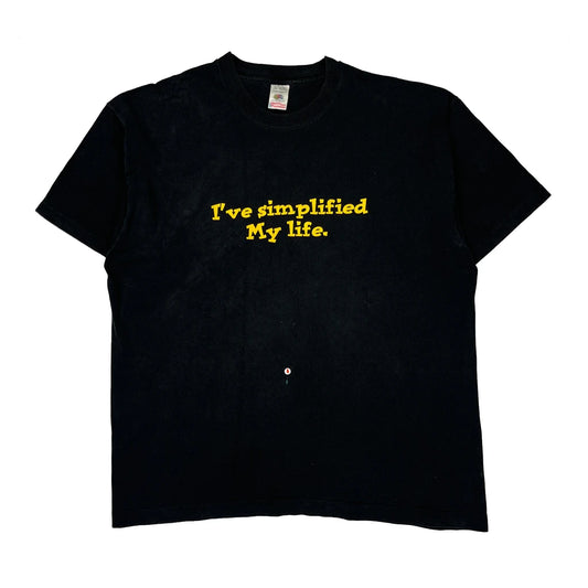 Herbicide Fruit Of The Loom Single Stitch T-Shirt - XL Black Cotton