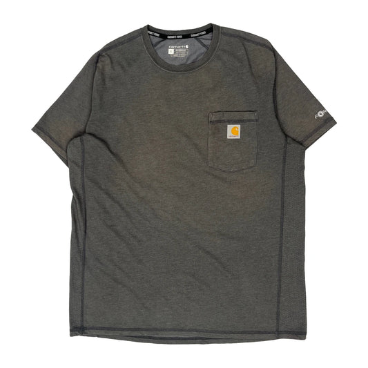 Carhartt T-Shirt - Large Grey Cotton
