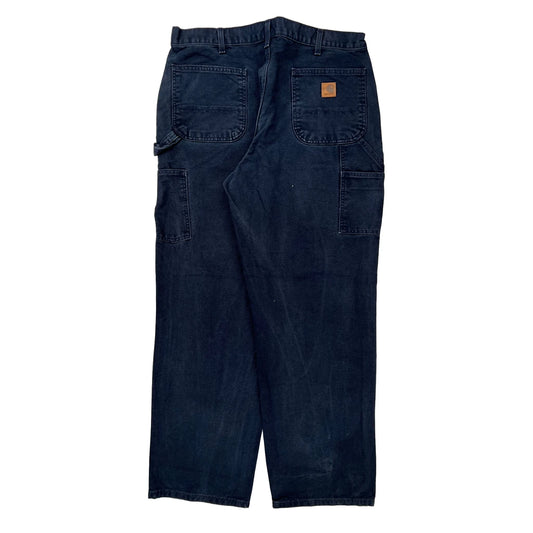 Carhartt Carpenter Trousers - 36W 32L Dark Wash Cotton