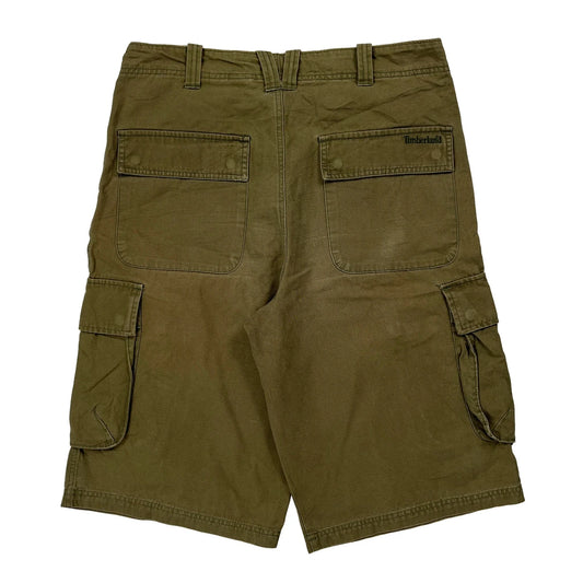 Timberland Cargo Shorts - 33W 11L Khaki Cotton