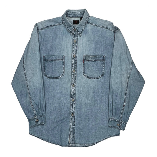 Levis Denim Shirt - Large Light Wash Cotton