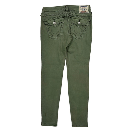 True Religion Skinny Jeans - 28W UK 6 Green Cotton