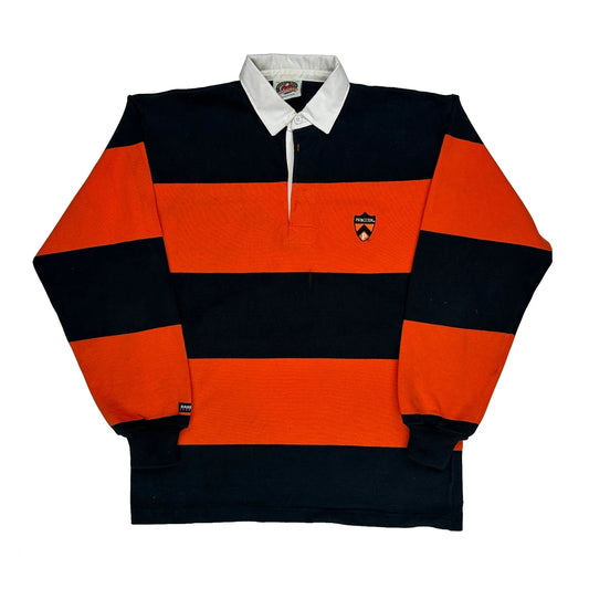 Princeton Barbarian Striped Rugby Shirt - XL Black Cotton