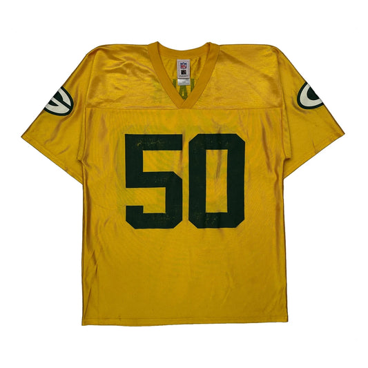Vintage Green Bay Packers Nfl Football Jersey - Medium Yellow Polyester