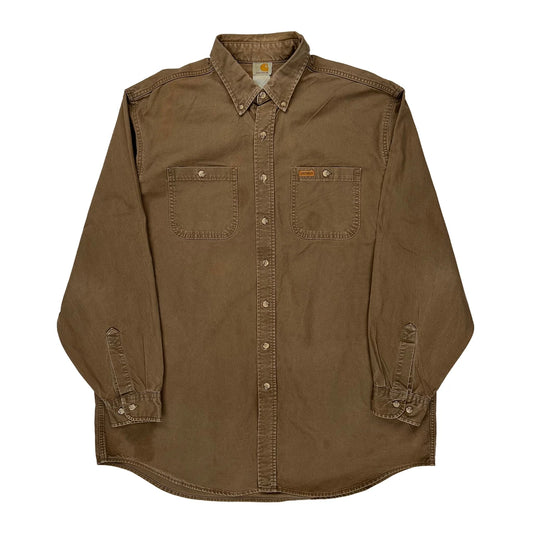 Carhartt Tall Shirt - 3XL Brown Cotton