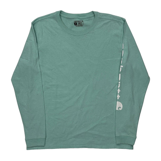 Carhartt Long Sleeve T-Shirt - Medium Green Cotton