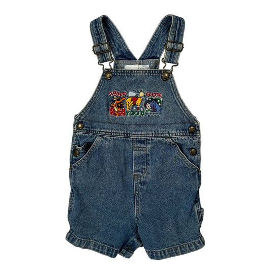 Age 2 Disney Winnie The Pooh Dungarees - 2XS Blue Cotton