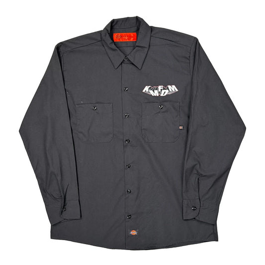 Kmfdm Logo Dickies Graphic Shirt - Large Black Polyester Blend