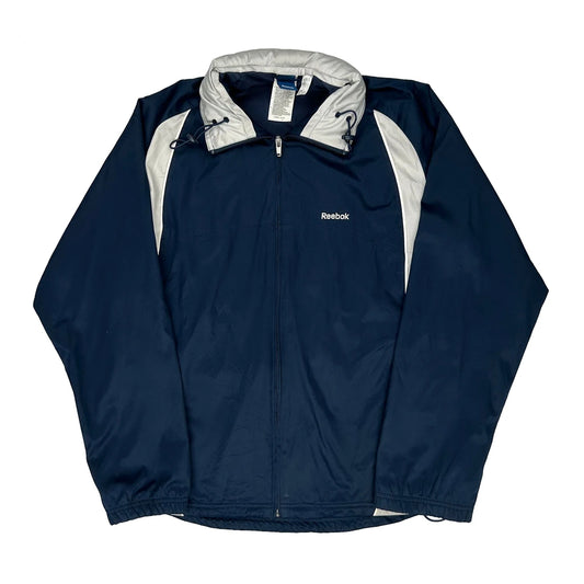 Vintage Reebok Windbreaker - Medium Navy Polyester