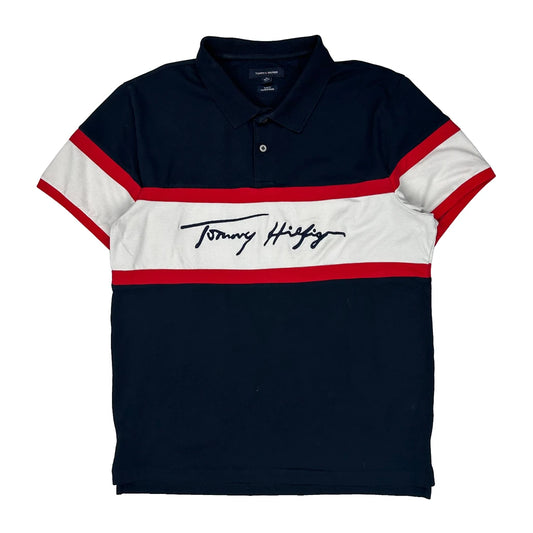 Tommy Hilfiger Slim Fit Polo Shirt - XL Navy Cotton