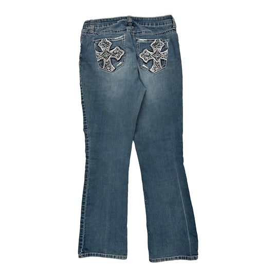 Weekend Boot Cut Jeans - 30W UK 10 Blue Cotton