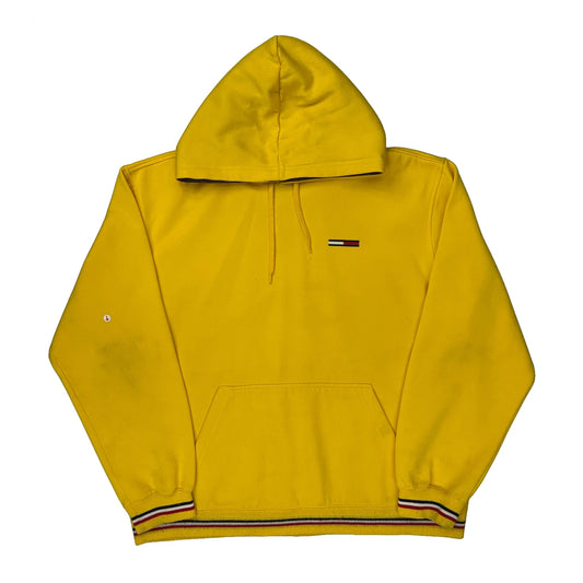 Tommy Jeans Hoodie - Large Yellow Polyester Blend