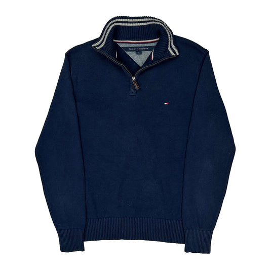 Tommy Hilfiger 1/4 Zip - Medium Navy Cotton