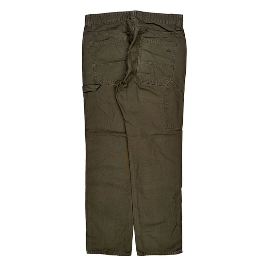 Eddie Bauer Cargo Trousers - 33W 33L Brown Cotton Blend