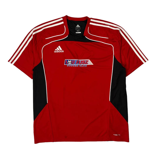 Vintage Lou Fusz Soccer Club Adidas Football Shirt - Large Red Polyester