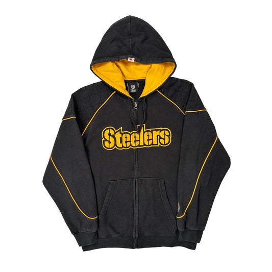 Vintage Steelers N.F.L. Team Apparel Hoodie - XL Black Cotton