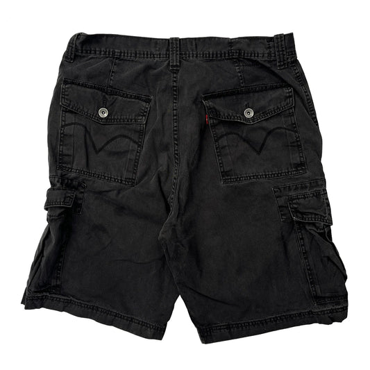 Levis Cargo Shorts - 34W 11L Black Cotton