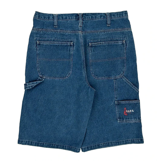 Vintage Carpenter Style B.U.M. Equipment Denim Shorts - 34W 13L Blue Cotton