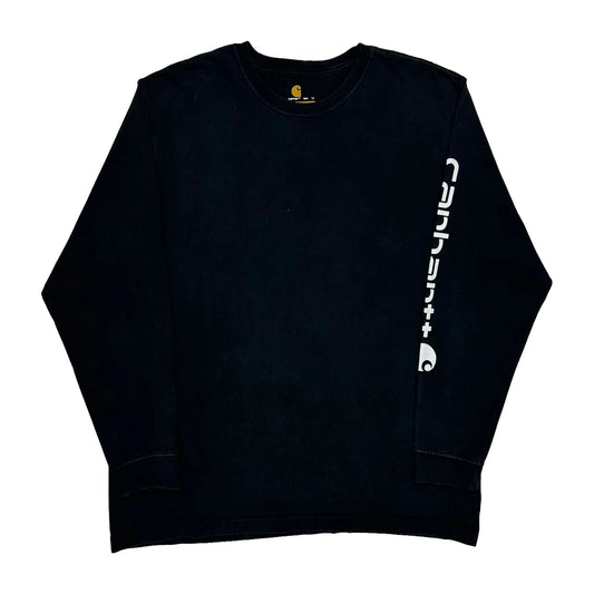 Vintage Carhartt Long Sleeve T-Shirt - XL Black Cotton