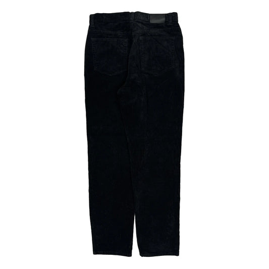 Calvin Klein Jeans Cord Trousers - 32″ Waist Black Cotton