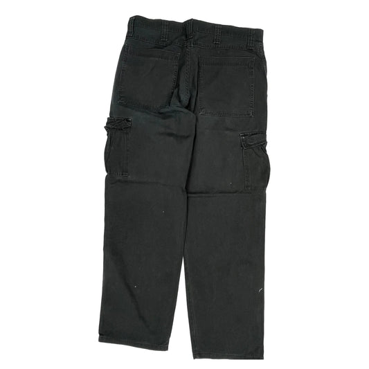 Wrangler Cargo Trousers - 35W 34L Black Cotton