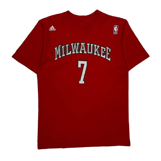 Vintage Milwaukee Bucks Adidas Nba Jersey - Small Red Cotton