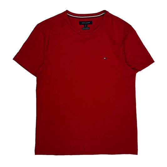 Vintage Tommy Hilfiger Slim Fit T-Shirt - Medium Red Cotton