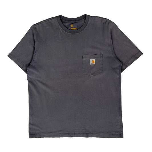 Carhartt T-Shirt - Large Grey Cotton