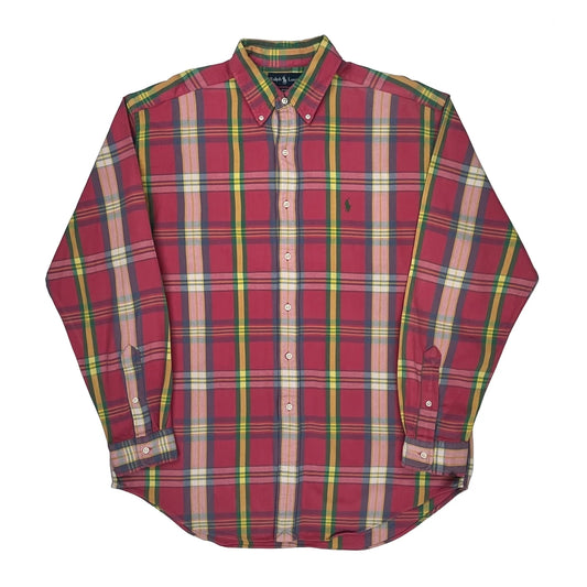 Blake Ralph Lauren Checked Shirt - Large Red Cotton