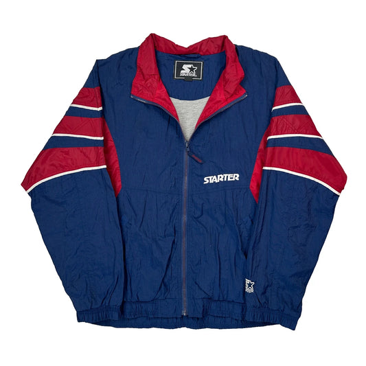 Starter Windbreaker - Large Blue Nylon