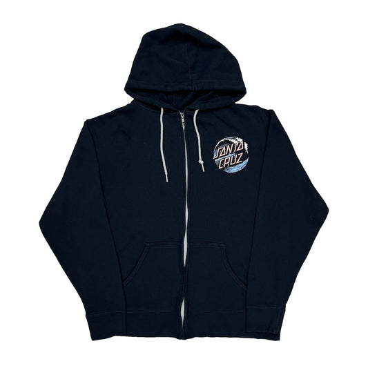 Vintage Surf Santa Cruz Hoodie - Large Navy Cotton