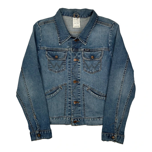 Wrangler Denim Jacket - Large Blue Cotton