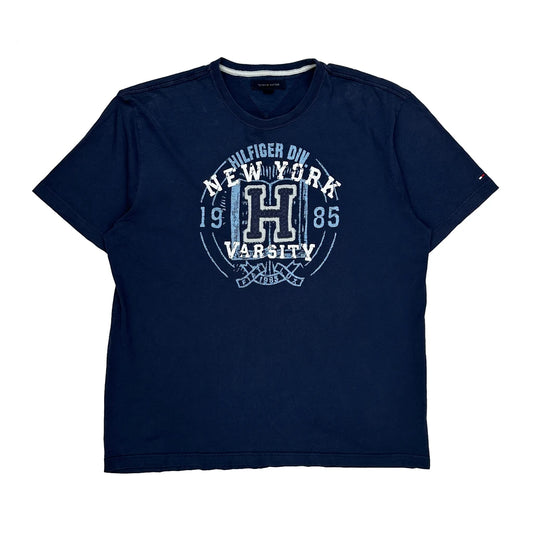 Vintage New York Tommy Hilfiger T-Shirt - XL Blue Cotton