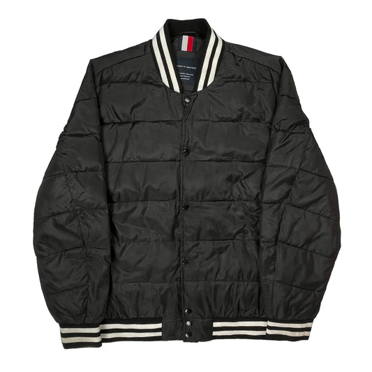Vintage Light Weight Insulation Tommy Hilfiger Varsity Jacket - 2XL Black Polyester