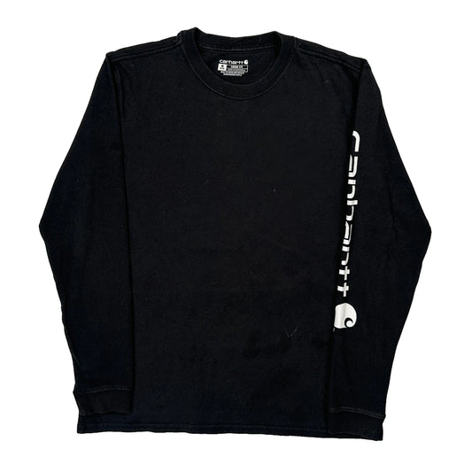 Carhartt Long Sleeve T-Shirt - Medium Black Cotton