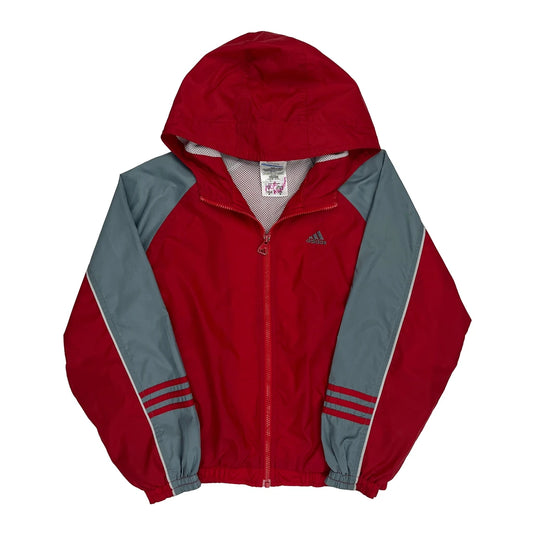 Adidas Windbreaker - Medium Red Polyester
