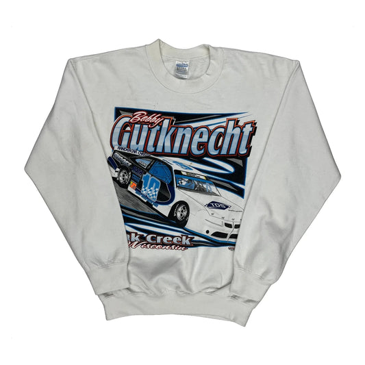 Oak Creek Wisconsin Gildan Graphic Sweatshirt - Medium White Cotton Blend